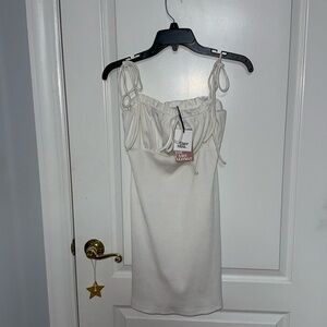 New with tags Tiger Mist ribbed white mini dress